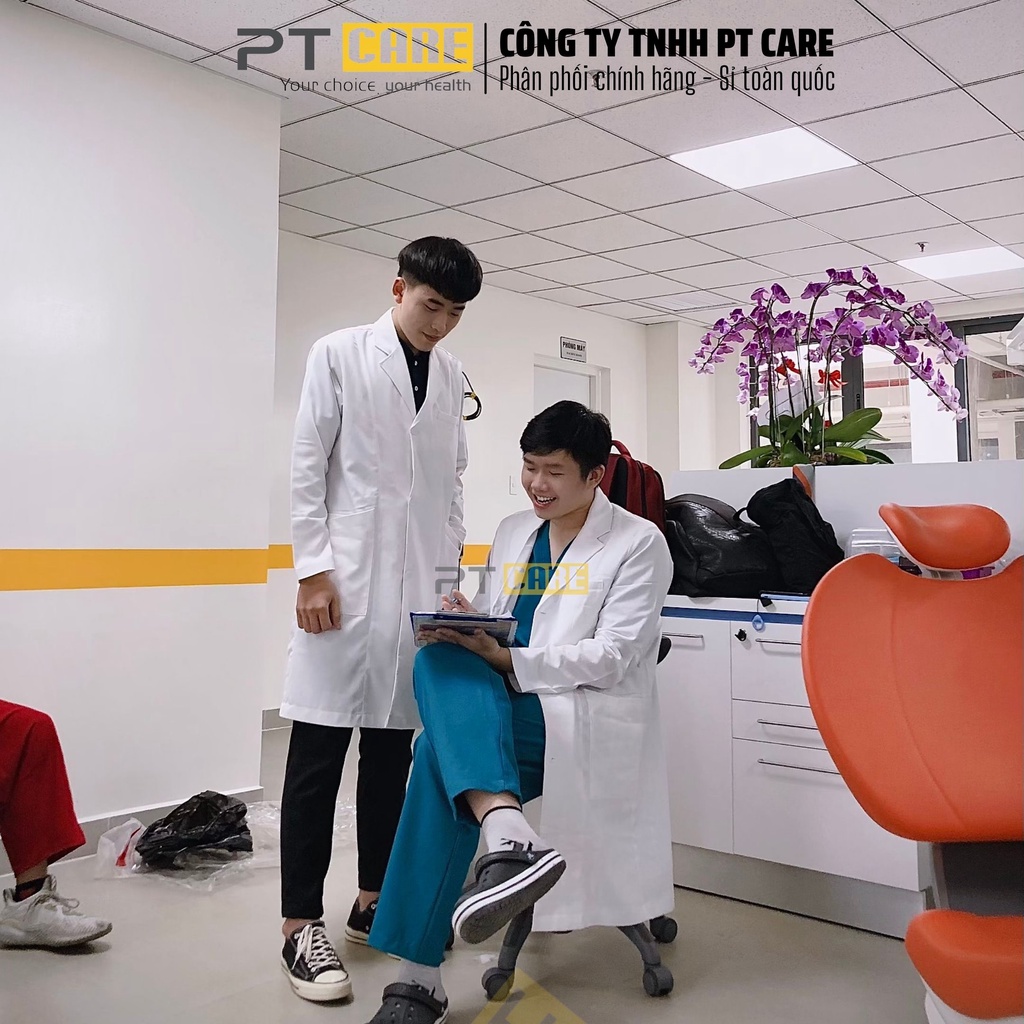 PT CARE | Áo Blouse Bác Sĩ Nữ Nam PT-B01 Thương Hiệu PT Care Cao Cấp Cho Phòng Mổ, Đồng Phục Nha Khoa, Spa, Thẩm Mỹ