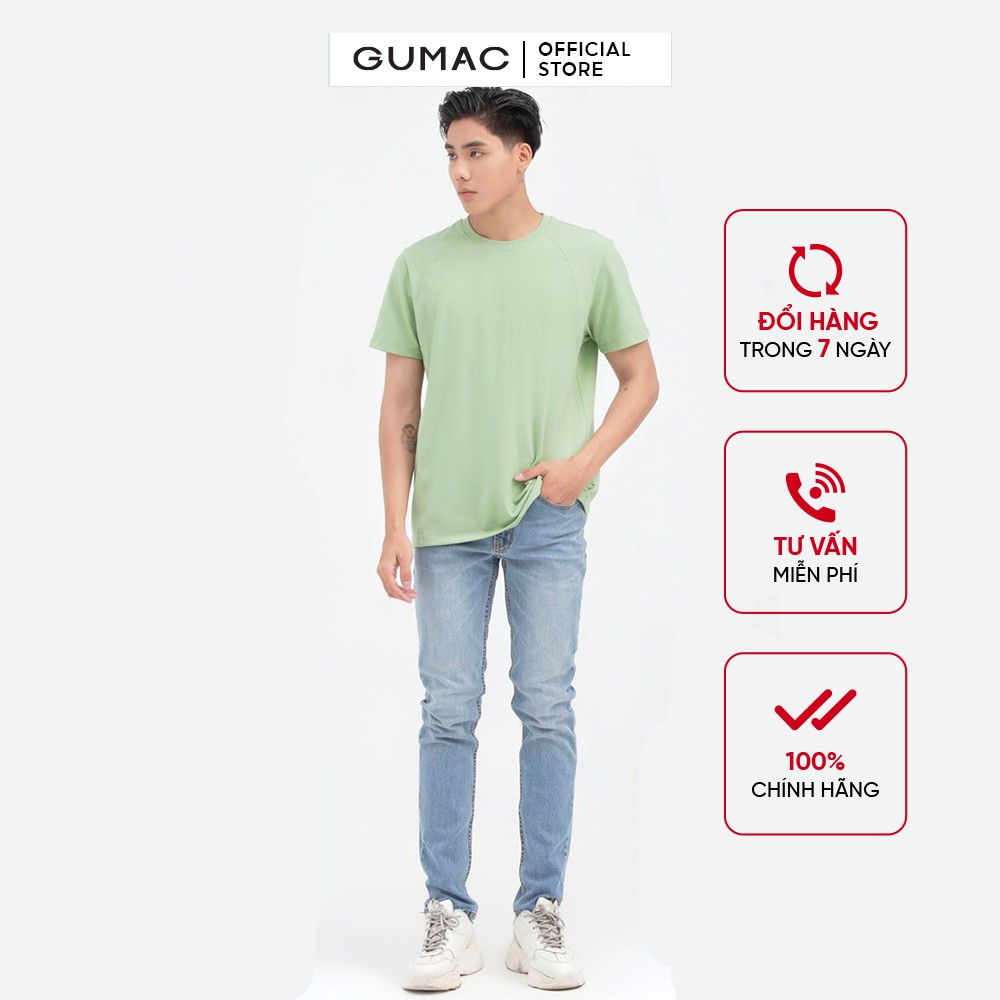 Áo thun nam trơn cổ tròn GUMAC ATNB619