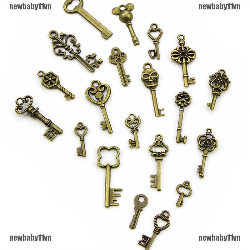 Bộ 50 Mặt Dây Chuyền Hình Chìa Khóa Phong Cách Steampunk