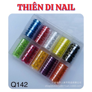 Foil dán móng hoạ tiết thương hiệu LV Thiên Di Nail