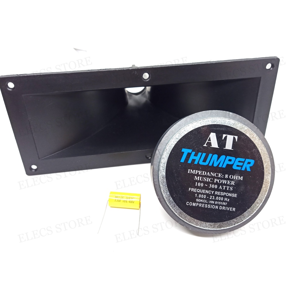 Bộ Loa Treble Kèn 450 + Họng Kèn 28cm x 11cm + Tụ Loa Treble 2.2uF