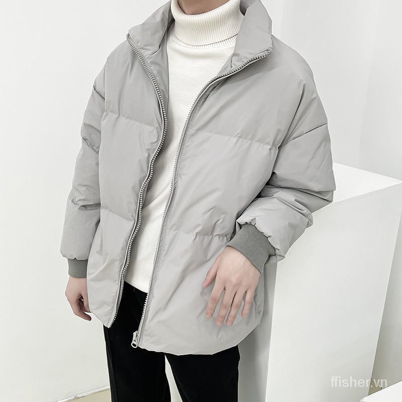 Áo khoác phao cotton dày dáng ôm phong cách Hàn Quốc thời trang thu đông mới cho nam