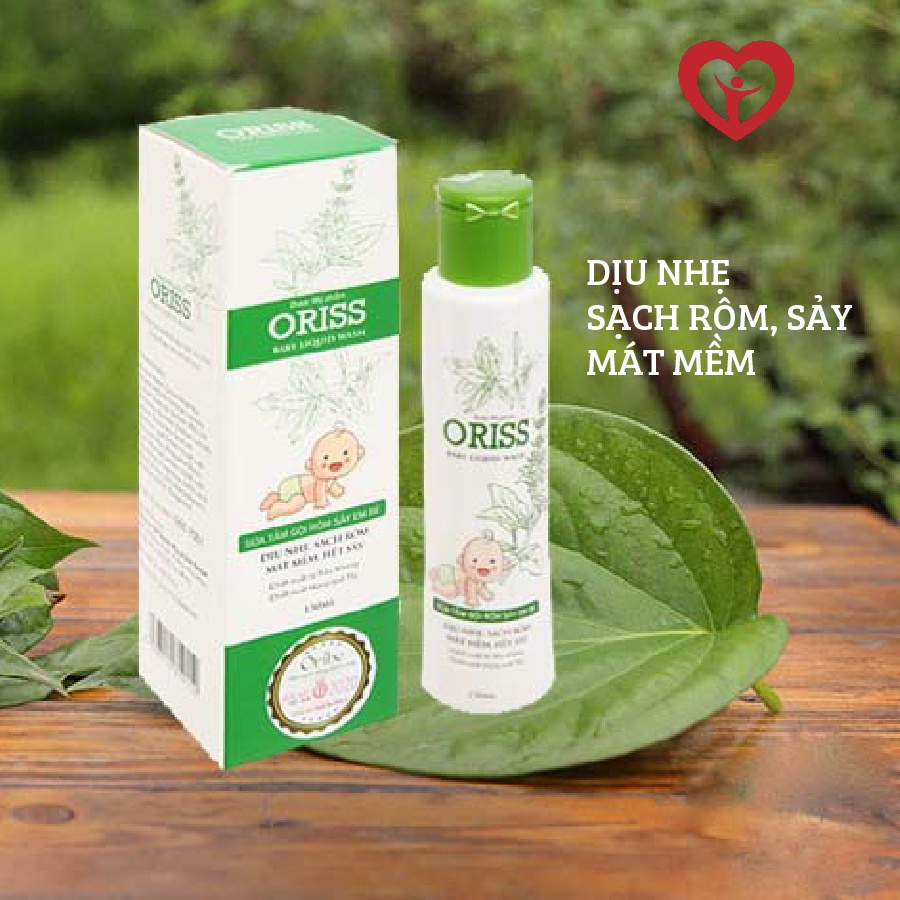 Sữa Tắm Gội Rôm Sẩy Em Bé Oriss Baby Liquid Wash Không Cay Mắt - Chai 150ml