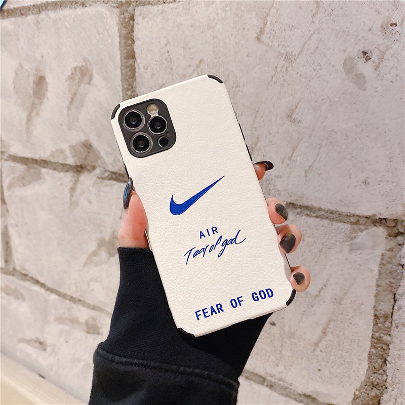 Ốp điện thoại lụa họa tiết logo Nike Fear Of God cho Iphone 12 Pro Max 12 Mini 11 Pro Max Xs Max Xr 6 6s 7 8 Plus | BigBuy360 - bigbuy360.vn
