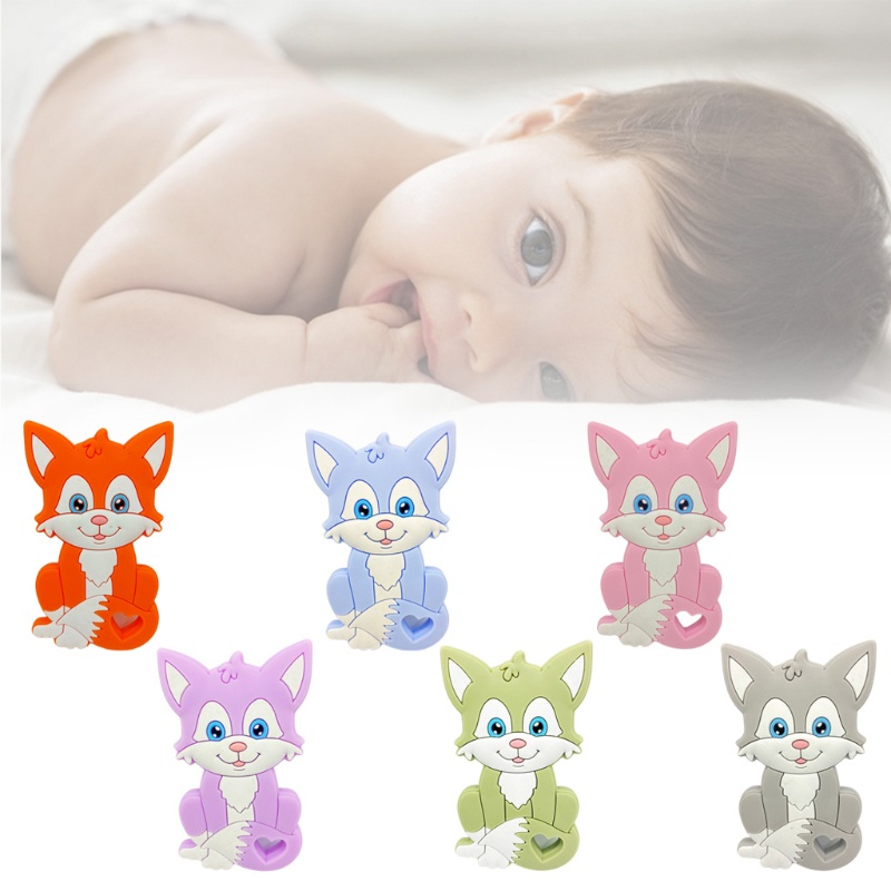 Đồ Chơi Ngậm Nướu Hình Động Vật Hoạt Hình Bằng Silicon Cho Bé