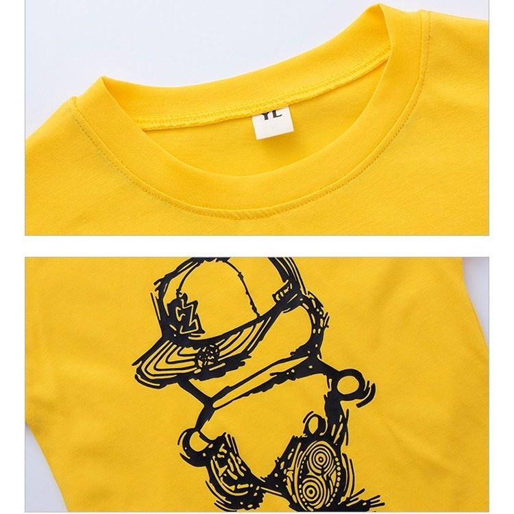 Bộ Áo Thun Tay Ngắn Và Quần Ngắn Phong Cách Phương Tây Thời Trang Mùa Hè Cho Bé Trai