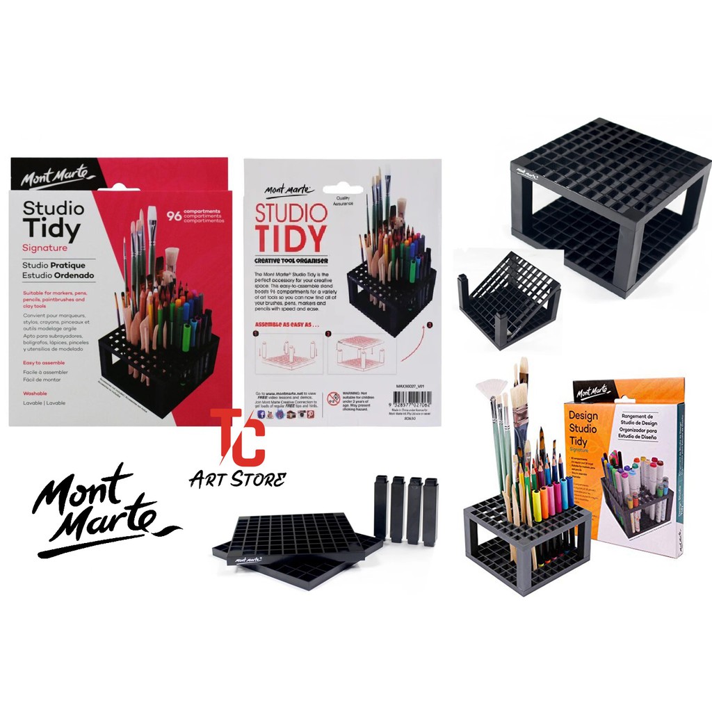 Kệ đựng bút cọ Studio Tidy Mont Marte 96 Ngăn