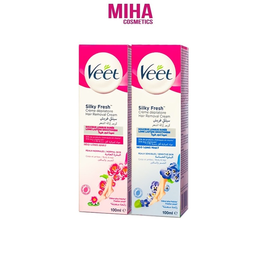 Kem Tẩy Lông VEET Silky Fresh 100g Pháp Mẫu Mới