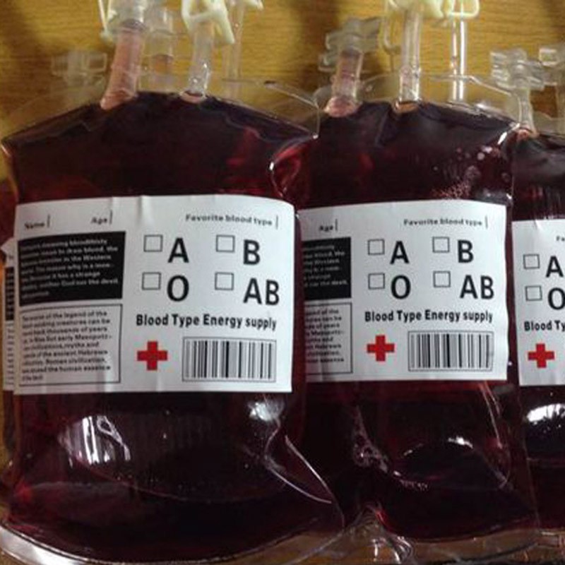 Túi máu 300ML bằng nhựa PVC trang trí Halloween