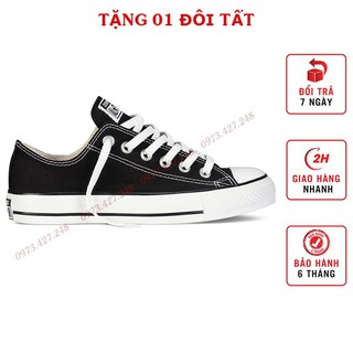Giày thể thao nam nữ 🔥 tặng tất 🔥 giày sneaker classic all star đen cổ thấp