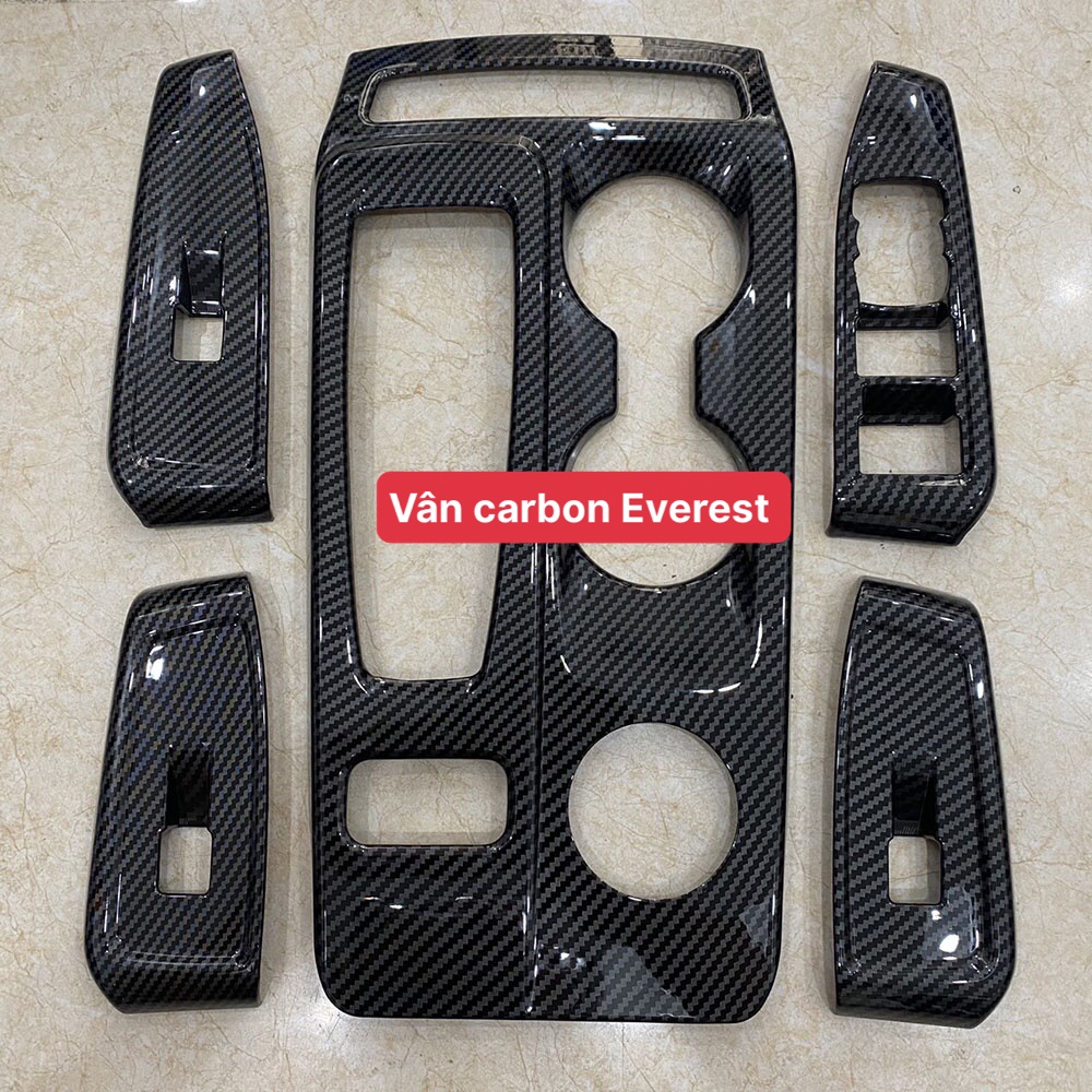 Ốp Nội Thất Vân Carbon -VÂN ĐÁ-VÂN GỖ Ford Everest 2023 BẢN MÁY DẦU 1 CẦU