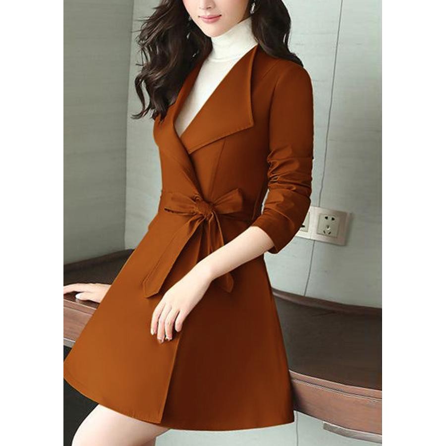 [GIÁ TỐT NHẤT] ÁO KHOÁC CỔ BẺ CỘT NƠ EO AK3108