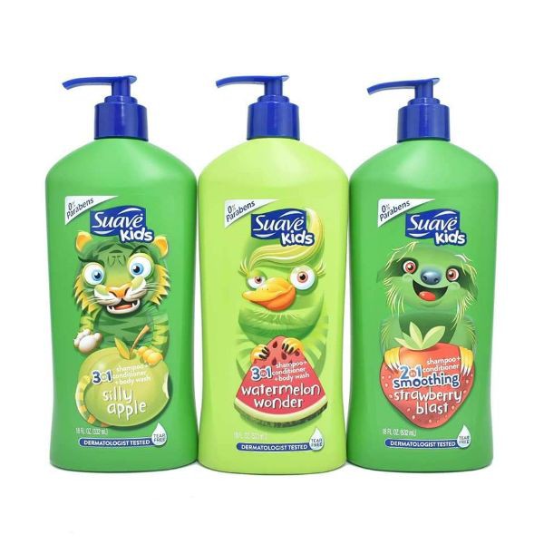 Tắm Gội Xả 3 in 1 Suave Kids cho bé của Mỹ