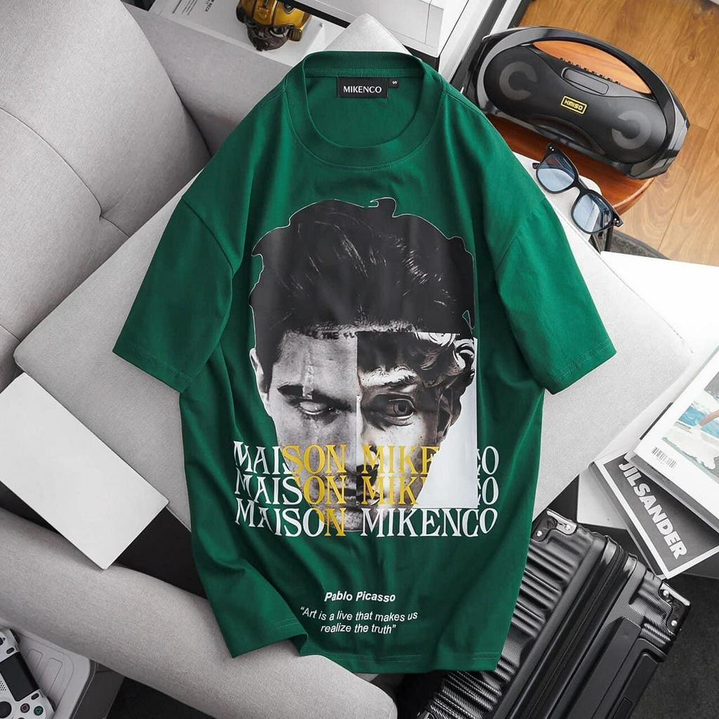 Áo thun thời trang unisex oversize, hình in chất, vải cotton 2 chiều chính phẩm AT911