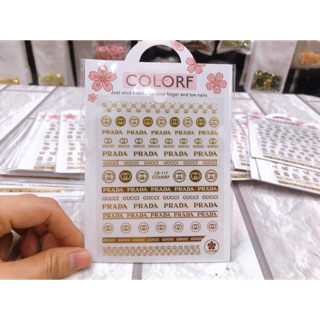 Sticker dán móng cả ngàn mẫu độc, lạ, đa dạng với nhiều thương hiệu Gucci Thần Thánh, Dior sang chảnh