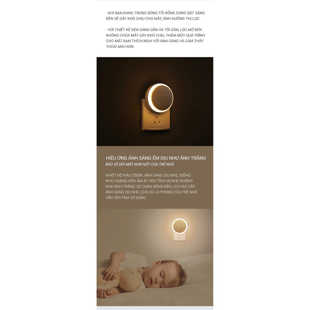 🌟 Đèn cảm ứng ban đêm hồng ngoại có chân cắm Xiaomi Yeelight Motion Nightlight [ 💯 HÀNG CHÍNH HÃNG]