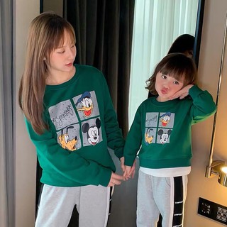 ÁO ĐÔI MẸ BÉ MICKEY XANH