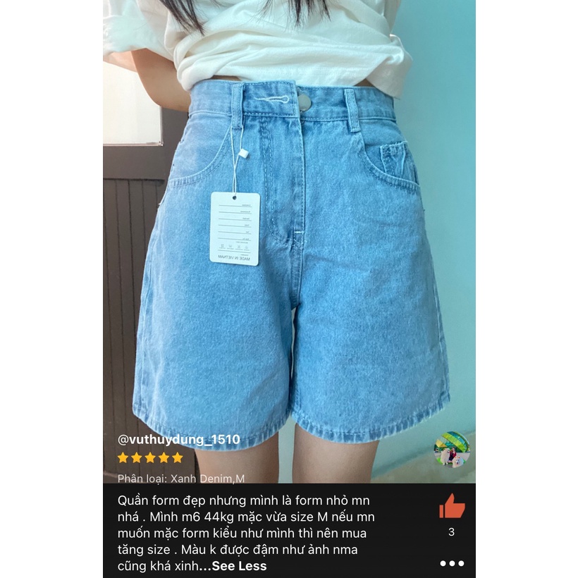 Quần short jean nữ chất mềm mại , siêu mát - Quần sọt jean ngố lửng nữ TA20