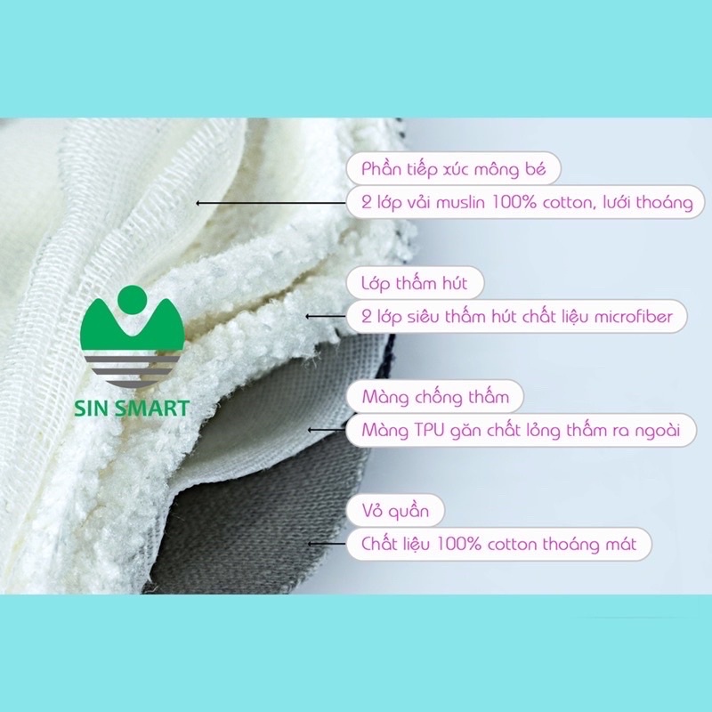 Quần bỏ bỉm 6 lớp Hàng Việt Nam cao cấp Goodmama dành cho Bé 5-22KG