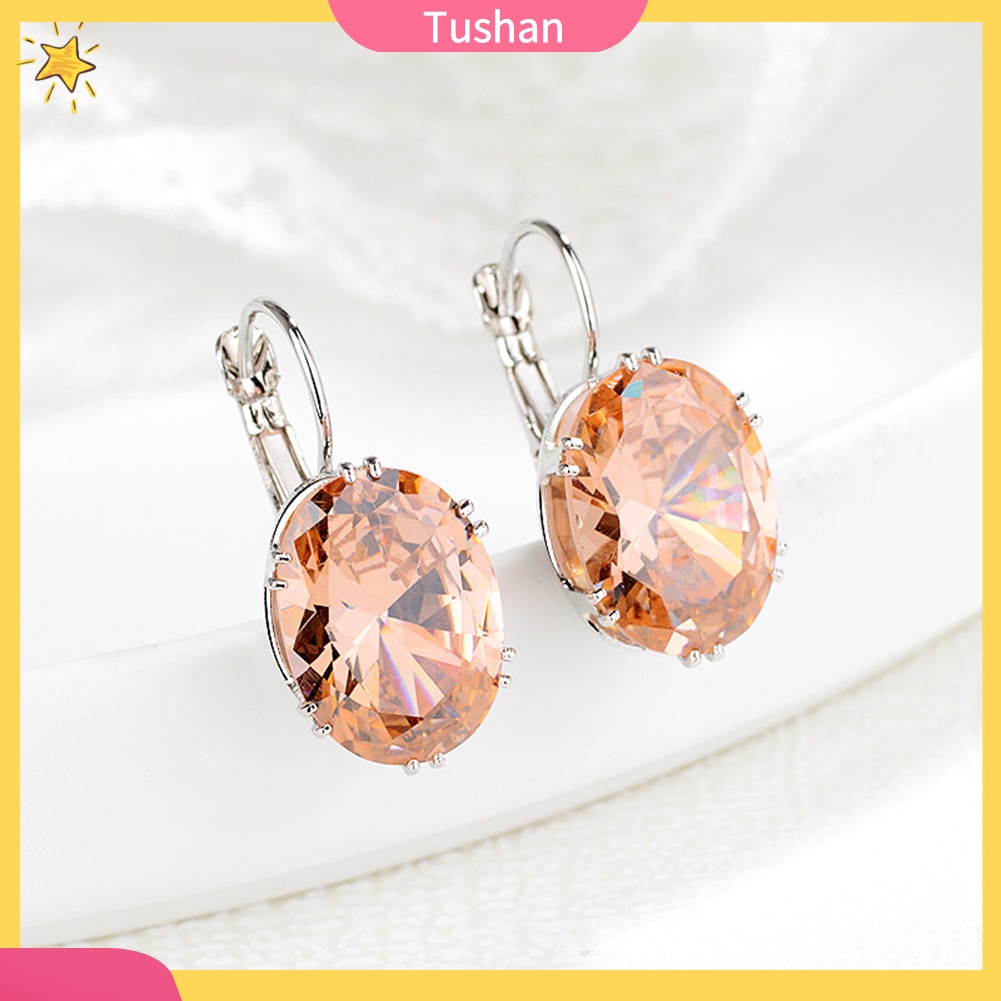 Khuyên tai nữ đính đá dáng dài phong cách thời trang
