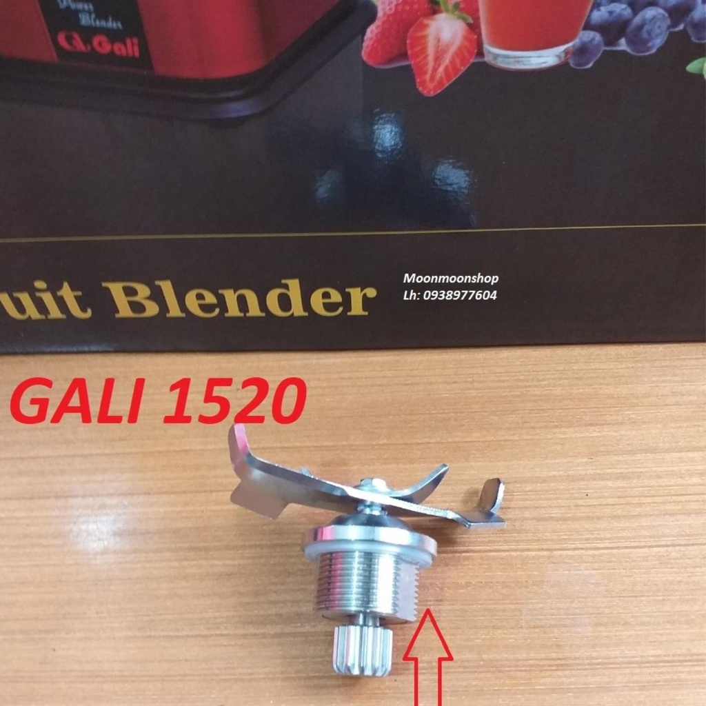 Ly xay sinh tố công nghiệp Gali 1520 dung tích 1.5 lít, dao inox, nhông kim loại, hàng chính hãng, thay thế yên tâm