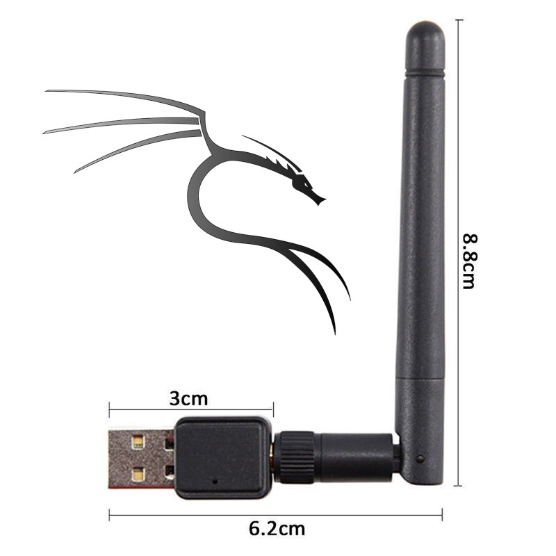 USB WiFi với antenna rời hỗ trợ Aircrack-ng Kali Linux