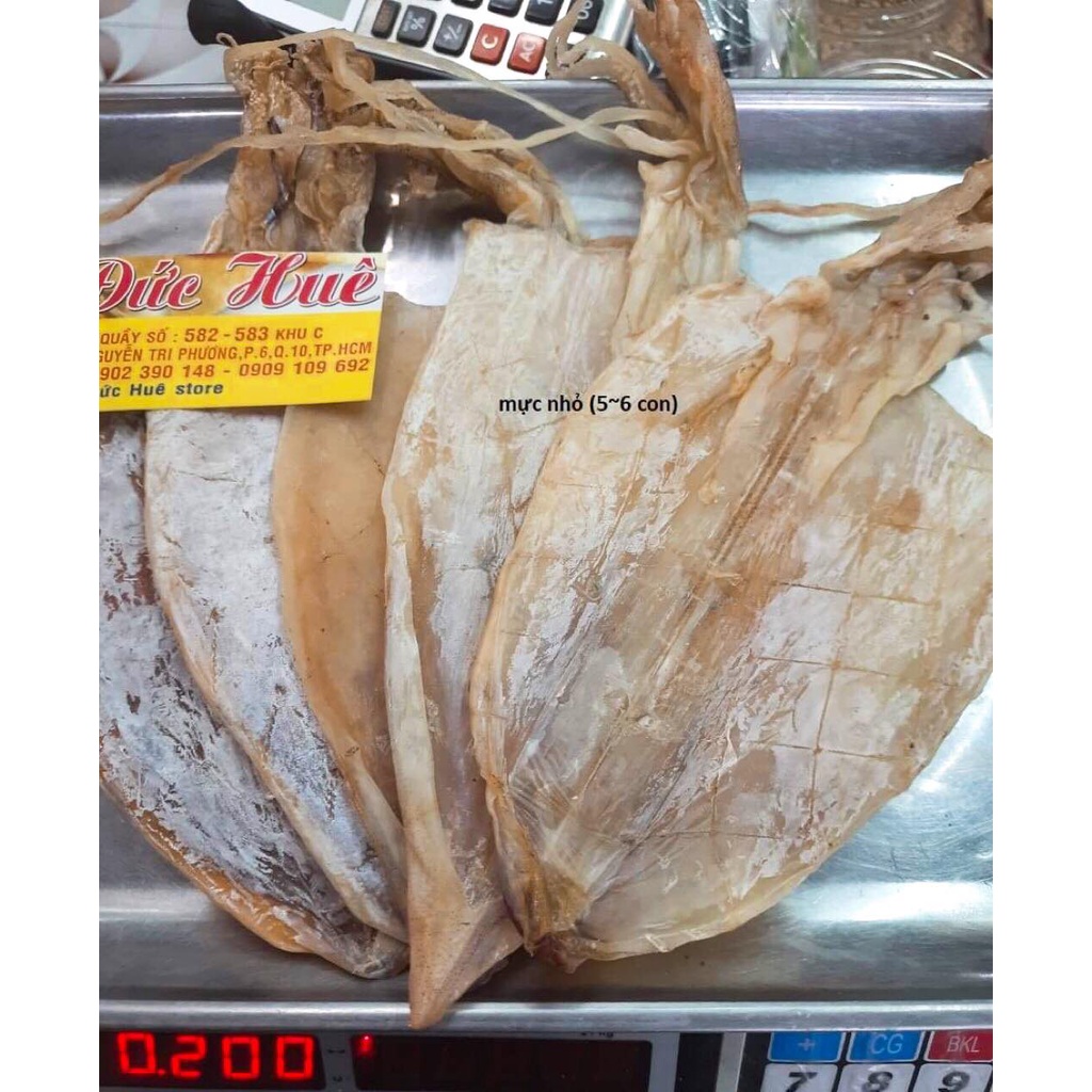 Khô mực câu Cà Mau siêu ngon ngọt 200g đủ size  - Đức Huê Store