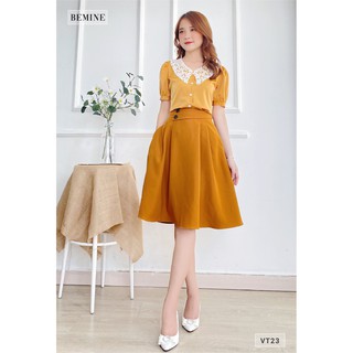 Chân váy xếp ly phong cách công sở thanh lịch BEMINE VT23NAU