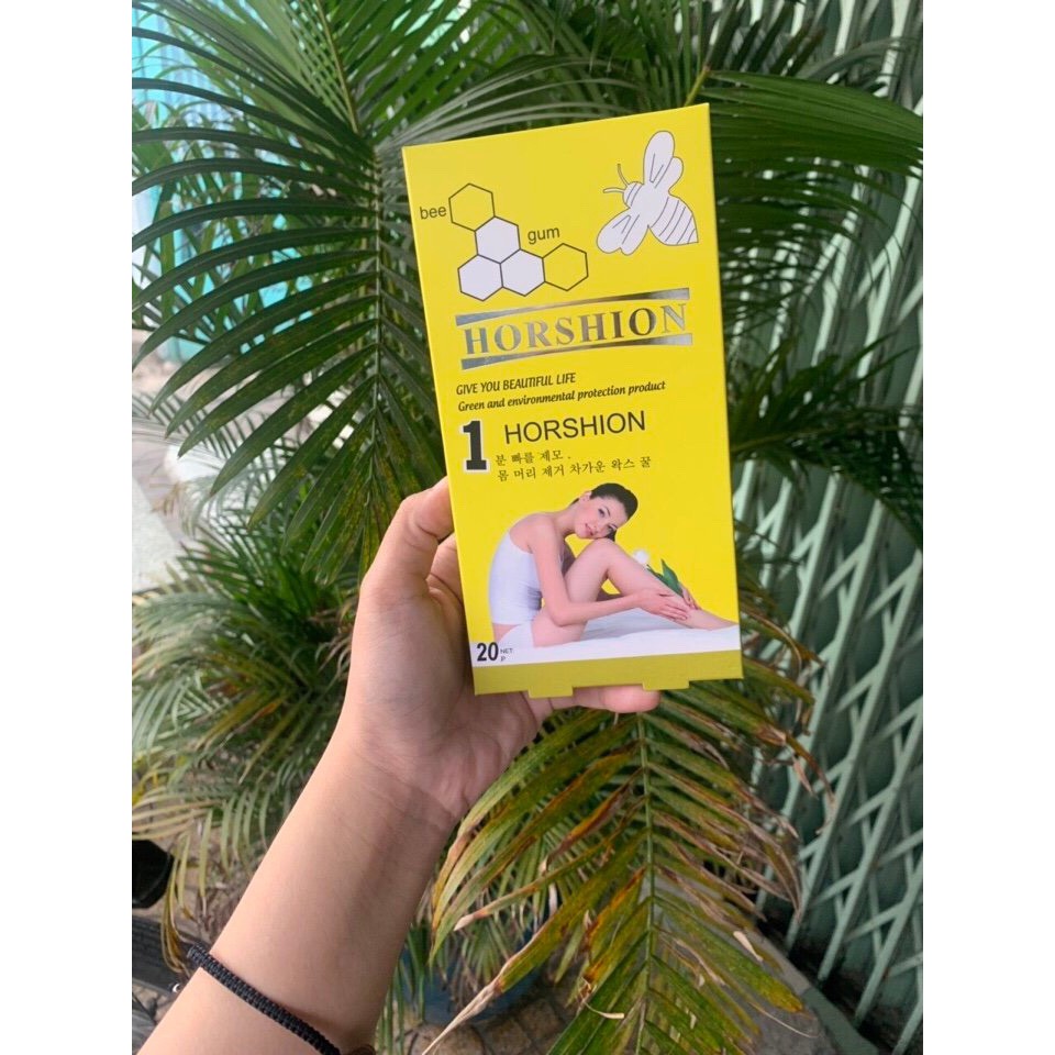 Hộp 20 miếng giấy was lông HORSHION có gel dán sẵn | BigBuy360 - bigbuy360.vn