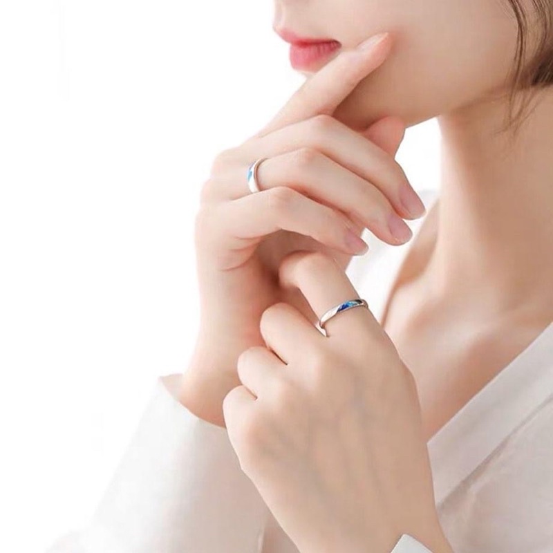 Nhẫn cặp đôi mây và núi