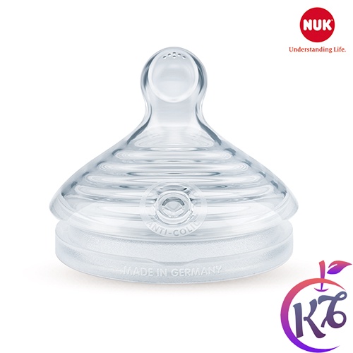Bộ 2 Núm ty thay bình sữa NUK Nature Sense Silicone cổ rộng size 2M - 2 cái/vỹ - NU21503 (6-18 tháng