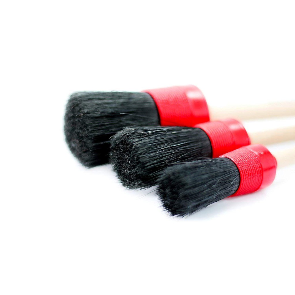 BỘ 3 CỌ VỆ SINH ĐA DỤNG CÁN GỖ MAXSHINE DETAILING BRUSH SET 3 PACK 704610