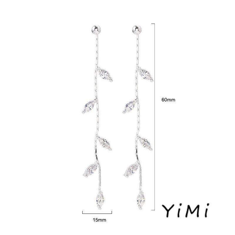 Bông Tai Mạ Bạc 925 Kiểu Dây Liễu Đơn Giản Cho Nữ