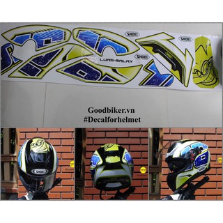 Decal Mũ bảo hiểm Fullface Shoeii