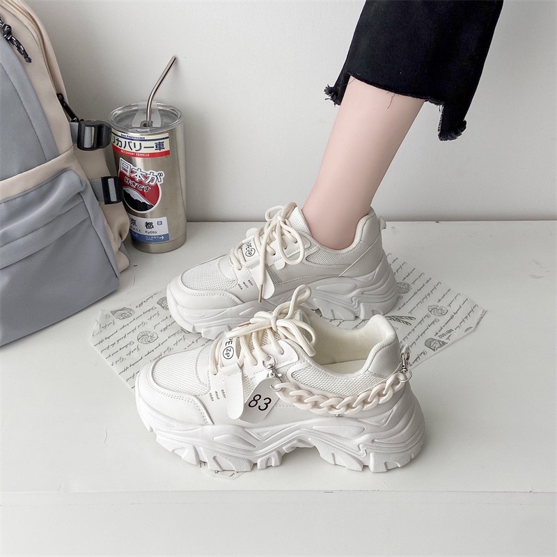 _ Giày thể thao nữ đế độn 6cm phong cách hot 2022