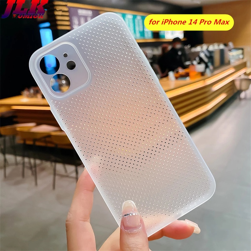 Ốp Điện Thoại PP Mềm Siêu Mỏng Tản Nhiệt Thoáng Khí Bảo Vệ Camera Cho iPhone 14 13 12 11 Pro Max