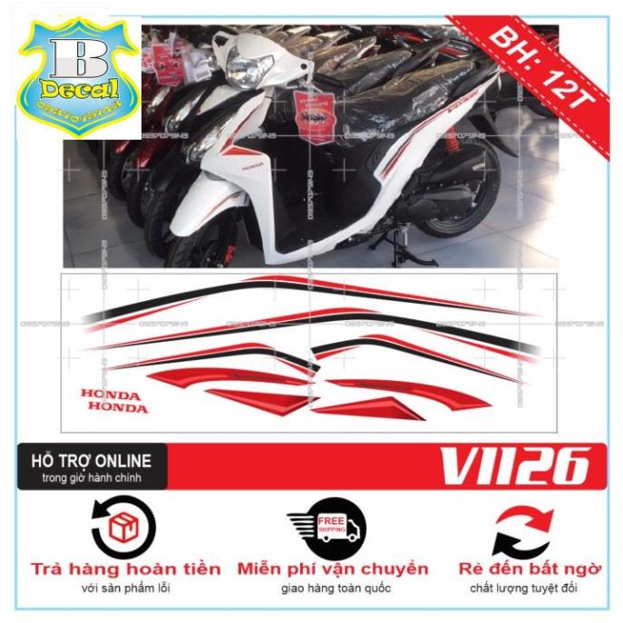 ( Quí khách vui lòng mang ra tiệm cho thợ dán ) Tem VISION 2016 1126 DÁN XE TRẮNG [Bi Decal]