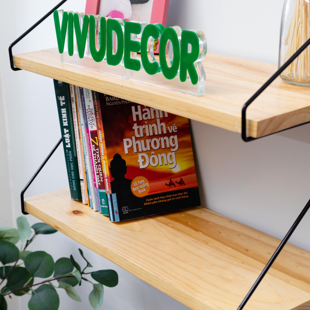 Kệ treo tường VIVUDECOR KT02 100% gỗ thông NewZealand