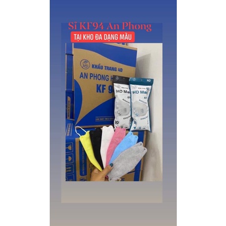 [Mã LIFEXANH03 giảm 10% đơn 500K] Thùng 300 cái Khẩu trang y tế 4D KF94 An Phong HD Mask