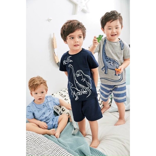 Set 3 bộ short khủng long bé trai-MS180