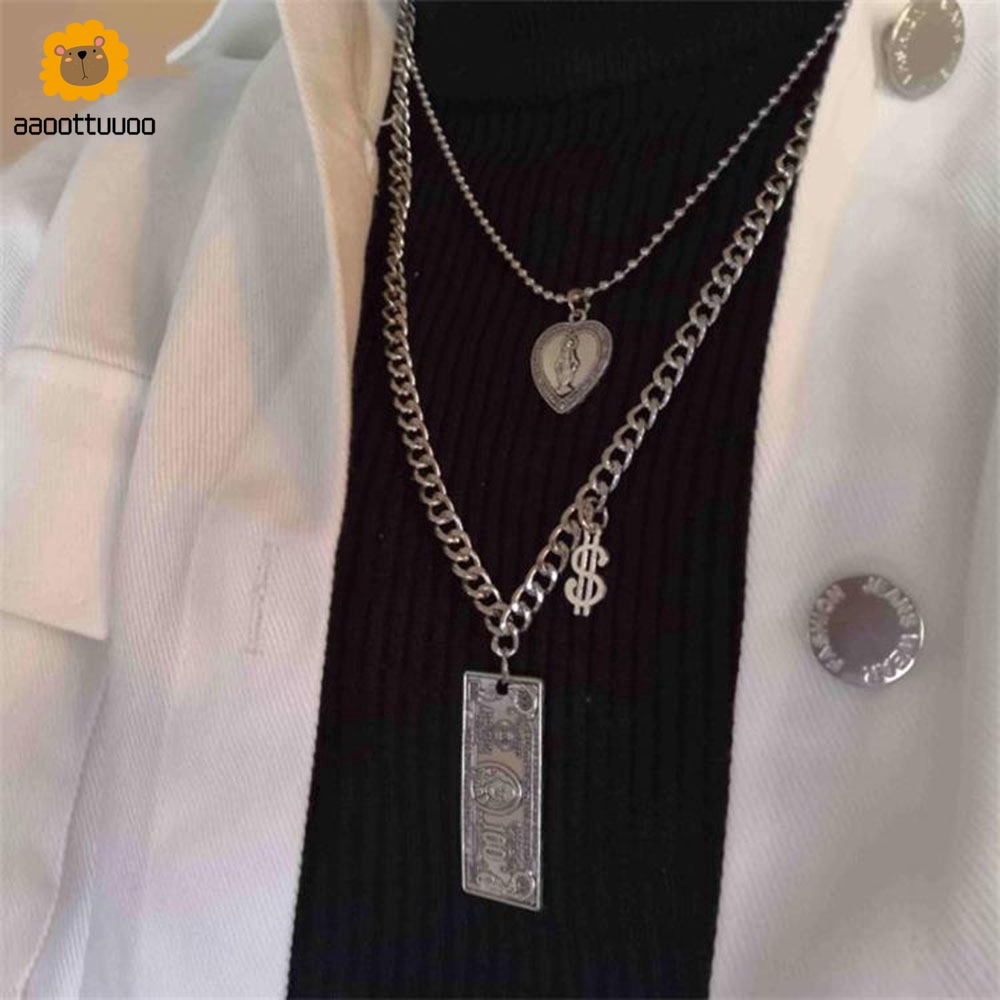 Vòng Cổ Mặt Trái Tim Thời Trang Hip Hop