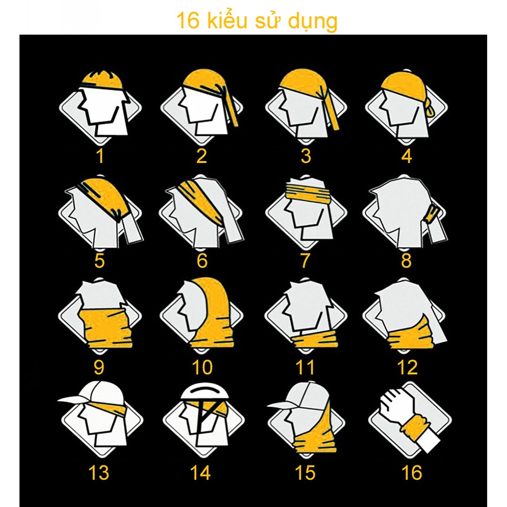 Khăn ống đa năng in hình đầu lâu