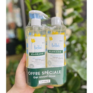 Sữa tắm Bebe Klorane trẻ em (set 2 chai)