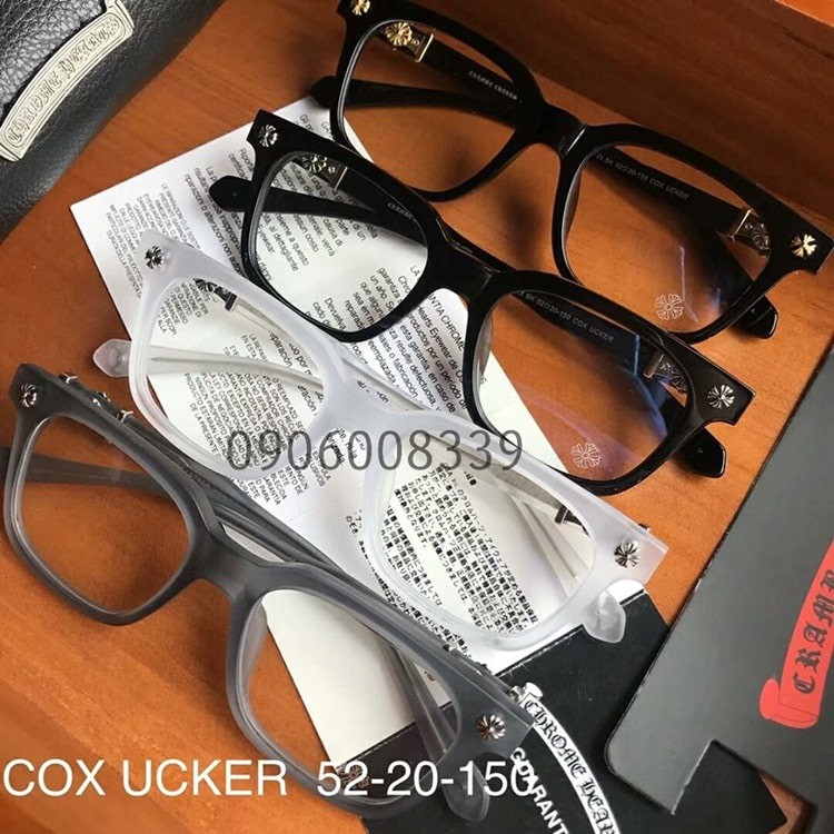 Kính Cận, CHROME - COX UCKER - Gọng kính cận nam, nữ, Kèm Full Box, Bảo hành 12 tháng - donghokinhmat168