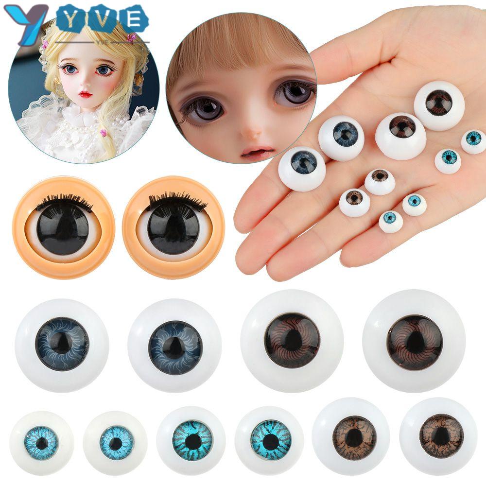 1 Cặp Mắt Búp Bê Bằng Silicone Kèm Lông Mi Giả Hình Đôi Mắt Búp Bê DIY