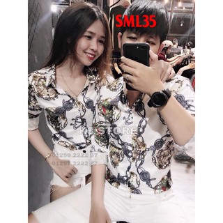 Áo sơ mi lụa kẻ sọc cao cấp sml35