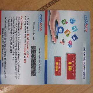Thẻ data 5gb -Bán sỉ thẻ data Mobiphone 5gb 30 ngày ko thời hạn