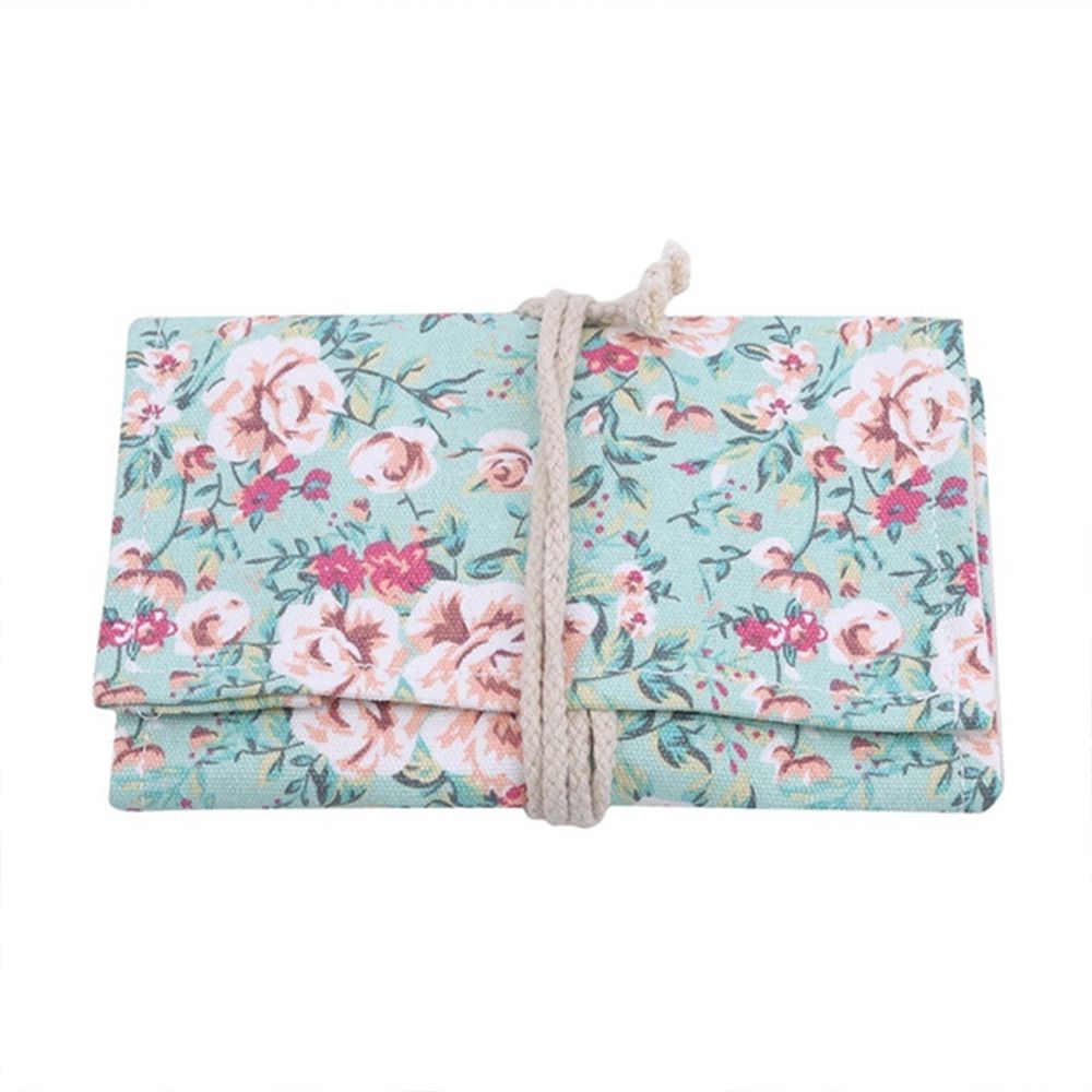 Hộp đựng bút bằng vải canvas 12/24/36/48/72 lỗ dạng cuộn màu sắc tiện lợi