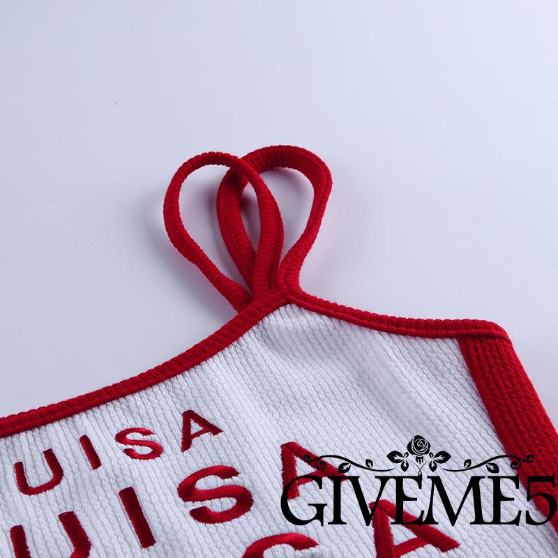 Áo Ba Lỗ Nữ Thêu Chữ Thời Trang