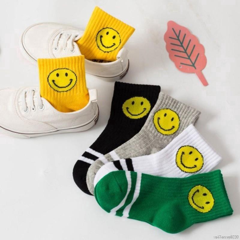 Bộ 5 đôi tất cotton mềm chống trượt in hình hoạt hình cho bé